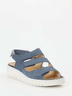 Waldläufer – Sandalen aus Nubukleder jeansblau