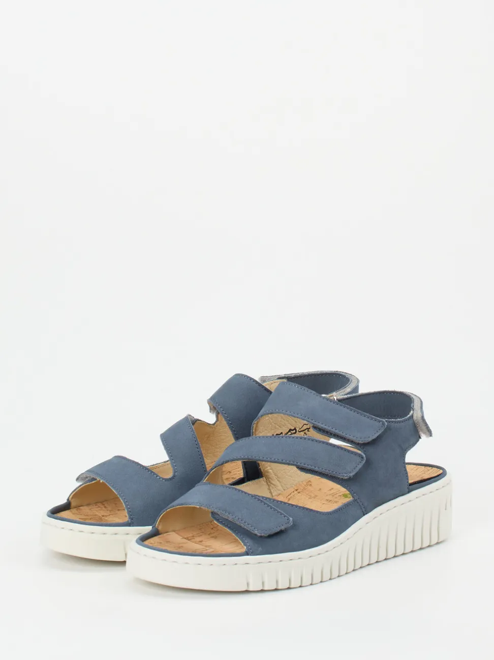 Waldläufer – Sandalen aus Nubukleder jeansblau
