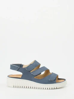 Waldläufer – Sandalen aus Nubukleder jeansblau