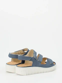 Waldläufer – Sandalen aus Nubukleder jeansblau