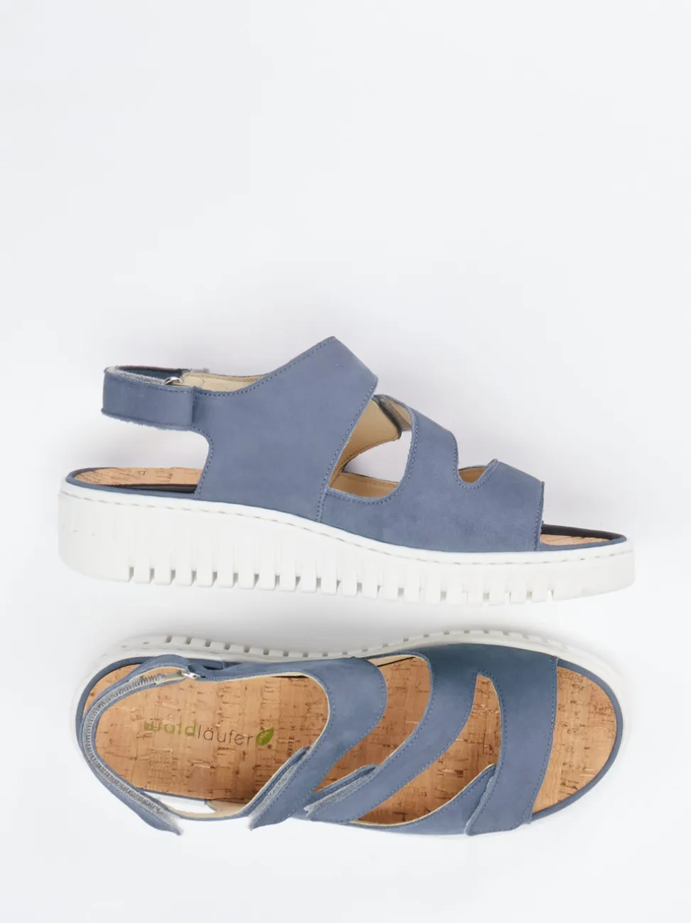 Waldläufer – Sandalen aus Nubukleder jeansblau