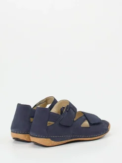 Waldläufer – Sandalen aus Nubukleder in Dunkelblau