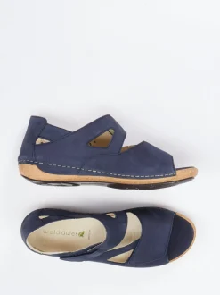Waldläufer – Sandalen aus Nubukleder in Dunkelblau