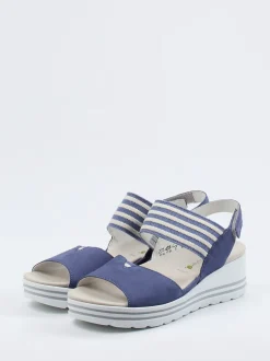Waldläufer – Sandaletten aus Nubukleder jeansblau