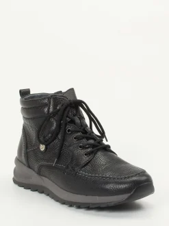 Waldläufer – Schnürboots aus Hirschleder Schwarz