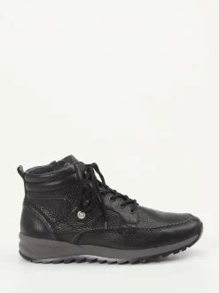 Waldläufer – Schnürboots aus Hirschleder Schwarz