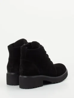 Waldläufer – Schnürboots aus Veloursleder Schwarz