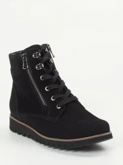 Waldläufer – Schnürboots aus Nubukleder Schwarz