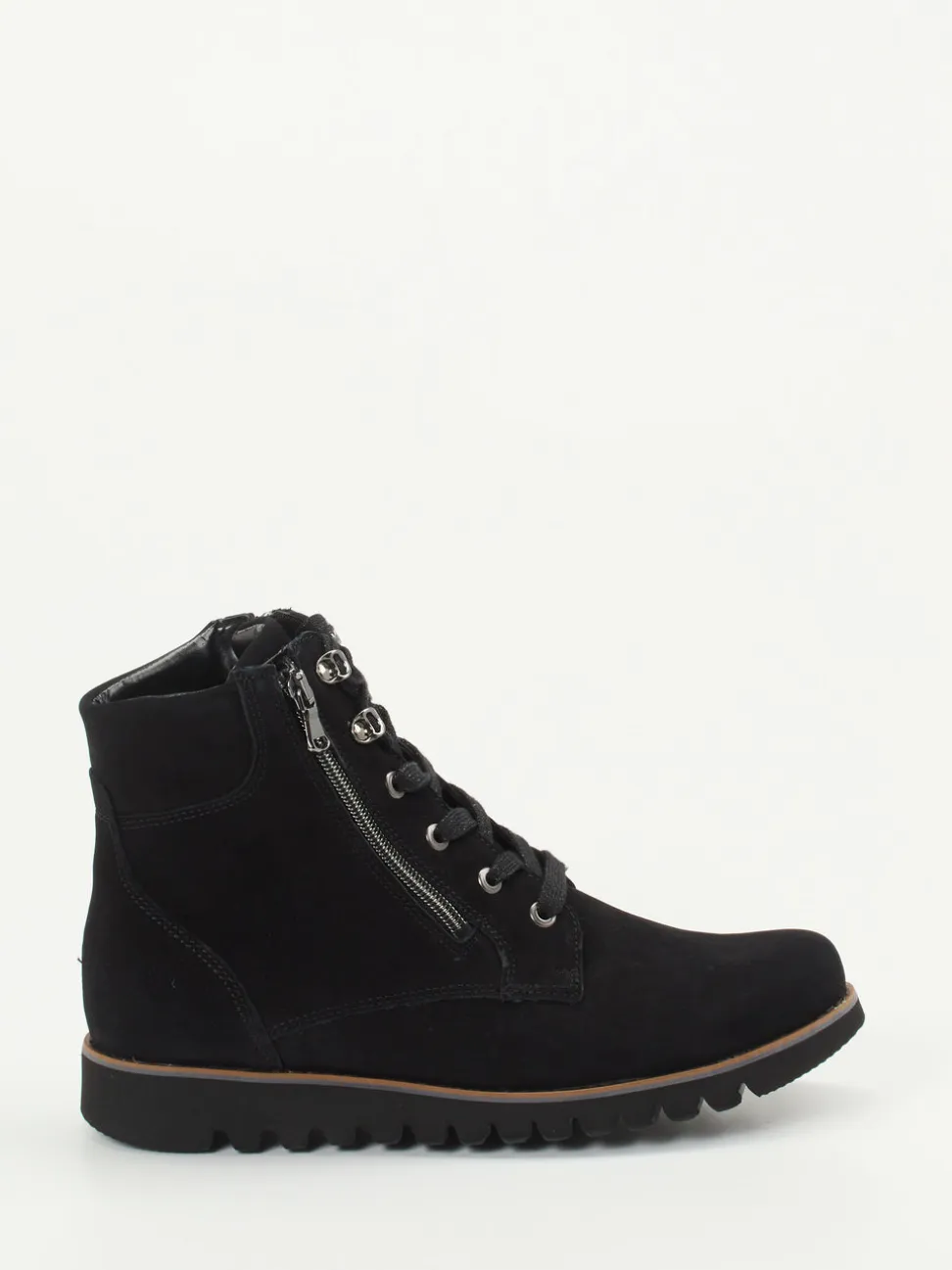 Waldläufer – Schnürboots aus Nubukleder Schwarz