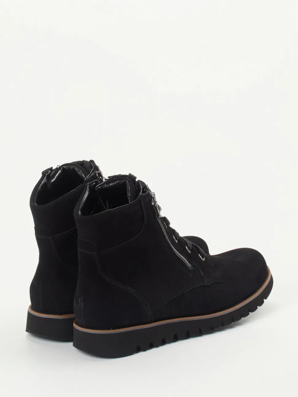 Waldläufer – Schnürboots aus Nubukleder Schwarz