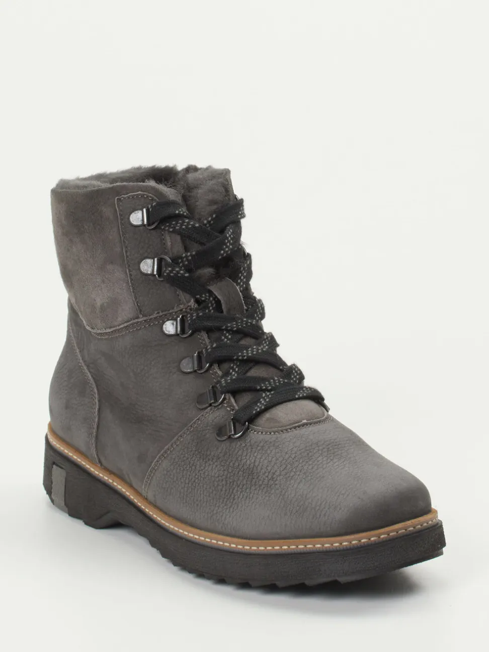 Waldläufer – Schnürboots aus Nubukleder anthrazit