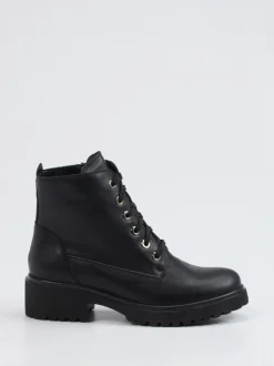 Waldläufer – Schnürboots aus Kalbleder schwarz
