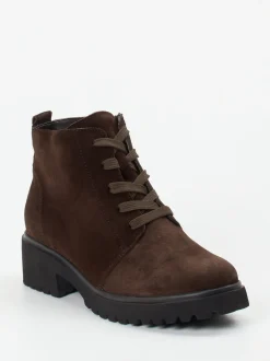 Waldläufer – Schnürboots aus Veloursleder Dunkelbraun