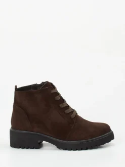 Waldläufer – Schnürboots aus Veloursleder Dunkelbraun