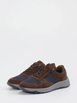 Waldläufer – Schnürschuh aus Veloursleder marineblau