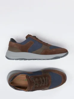 Waldläufer – Schnürschuh aus Veloursleder marineblau