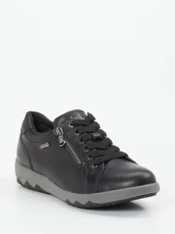 Waldläufer – Schnürschuh aus Glattleder schwarz