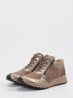 Waldläufer – Schnürschuhe aus Veloursleder beige