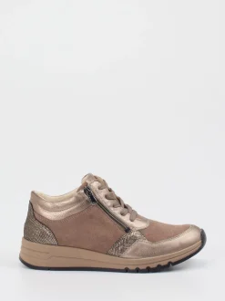 Waldläufer – Schnürschuhe aus Veloursleder beige