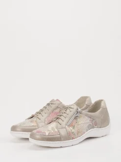 Waldläufer – Schnürschuhe aus Leder-Mix Pastelloptik