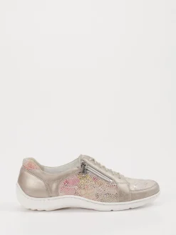 Waldläufer – Schnürschuhe aus Leder-Mix Pastelloptik