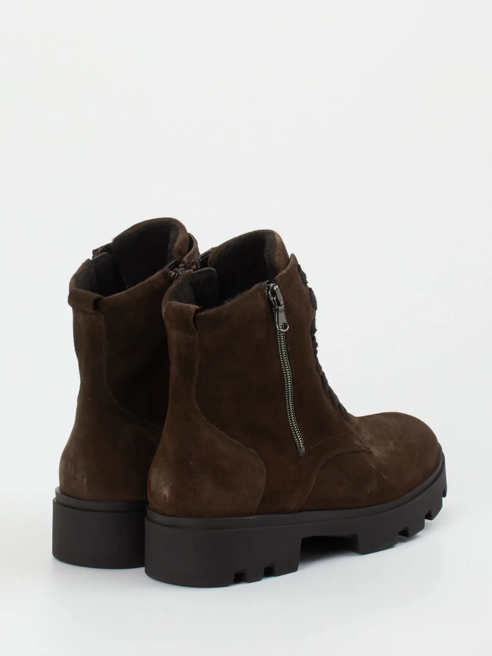 Waldläufer – Schnürstiefelette aus Veloursleder braun