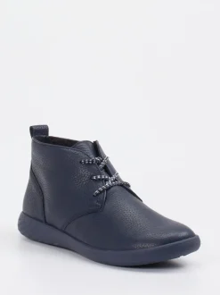 Waldläufer – Schnürstiefelette aus Kalbleder Dunkelblau