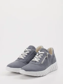 Waldläufer – Sneaker aus Leder in Taubenblau