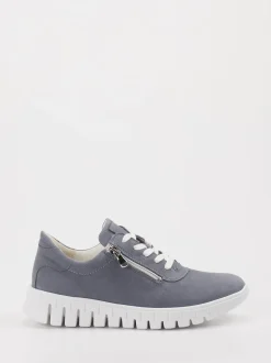 Waldläufer – Sneaker aus Leder in Taubenblau