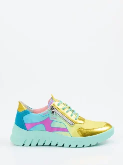 Waldläufer – Sneaker aus Textil in Metallic-Multicolor