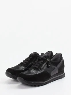 Waldläufer – Sneaker aus Veloursleder Schwarz