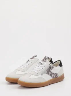 Waldläufer – Sneaker aus Veloursleder weiß-grau