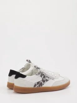 Waldläufer – Sneaker aus Veloursleder weiß-grau