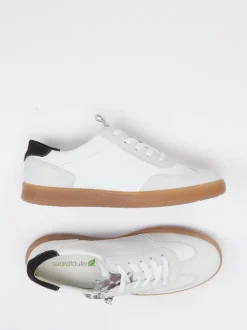 Waldläufer – Sneaker aus Veloursleder weiß-grau