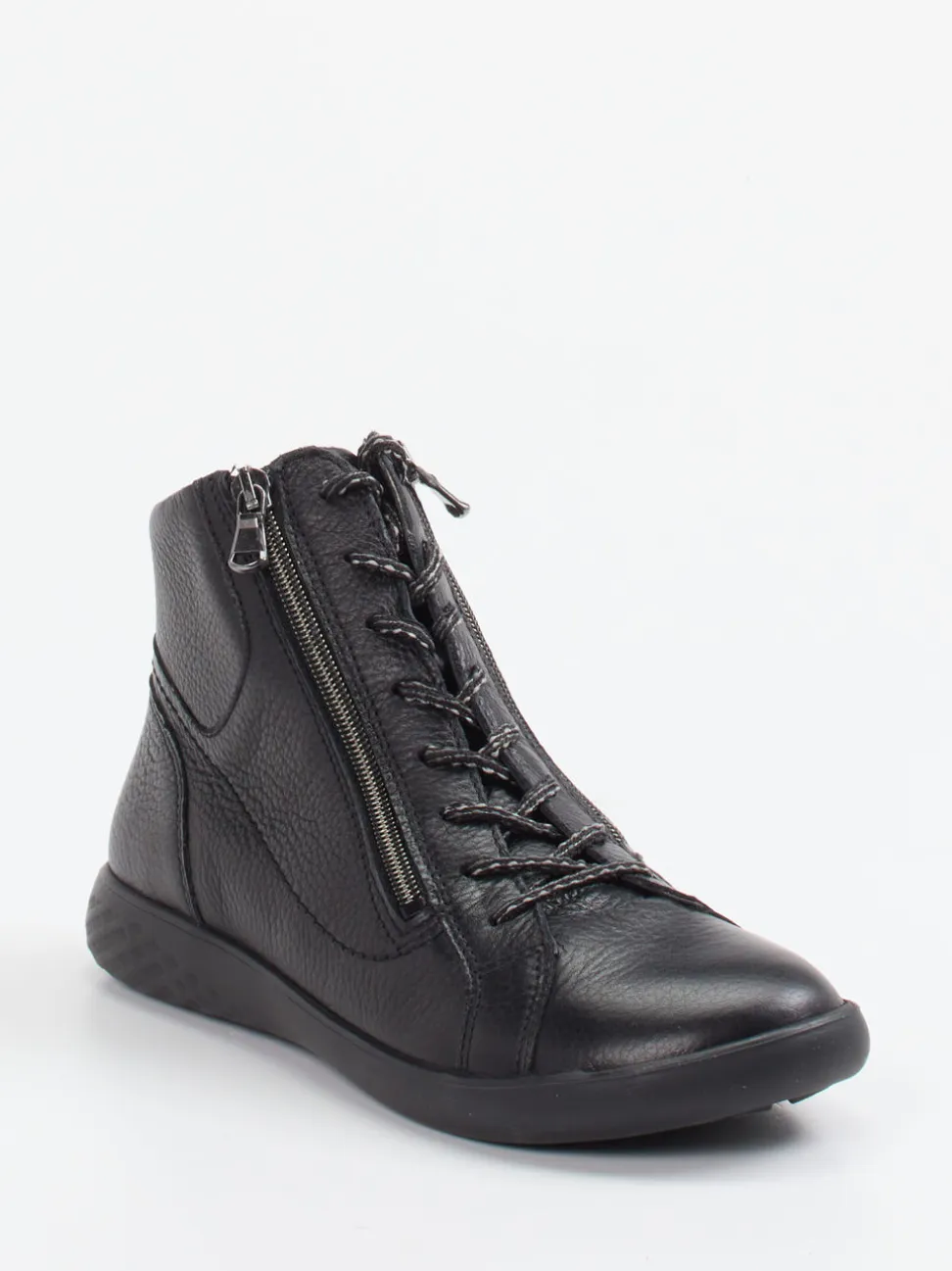Waldläufer – Stiefelette aus Kalbleder Schwarz