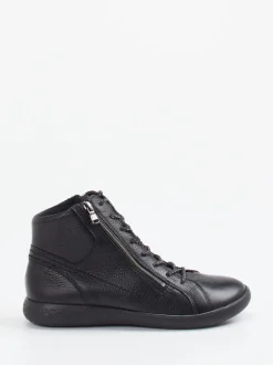 Waldläufer – Stiefelette aus Kalbleder Schwarz