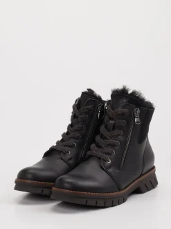 Waldläufer – Stiefeletten aus Leder schwarz