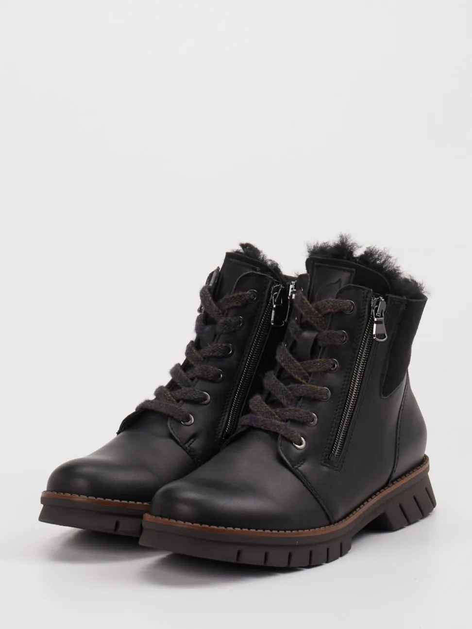 Waldläufer – Stiefeletten aus Leder schwarz
