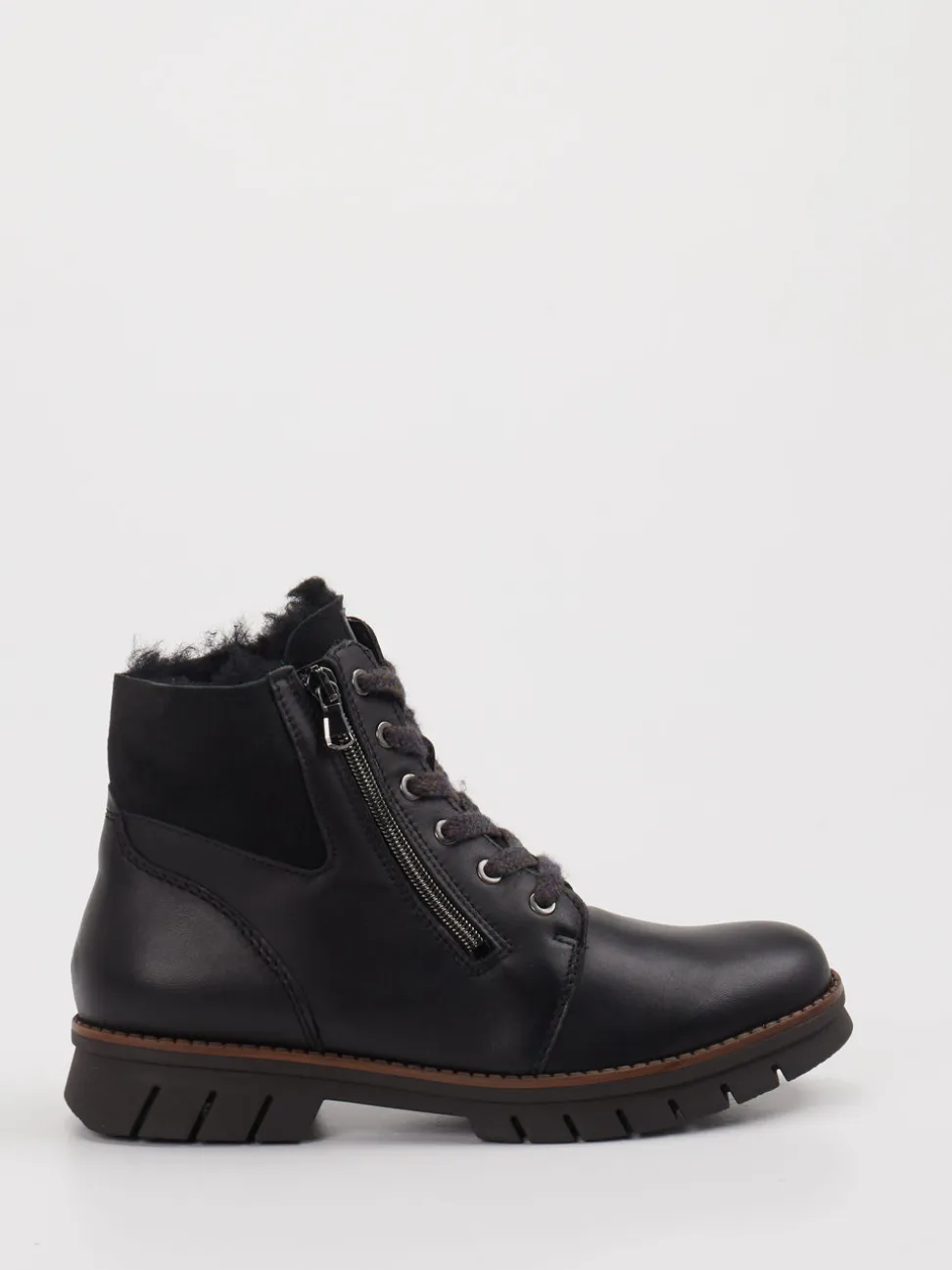 Waldläufer – Stiefeletten aus Leder schwarz