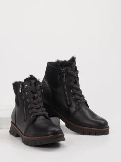 Waldläufer – Stiefeletten aus Leder schwarz