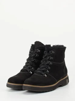 Waldläufer – Stiefeletten aus Nubukleder in Schwarz