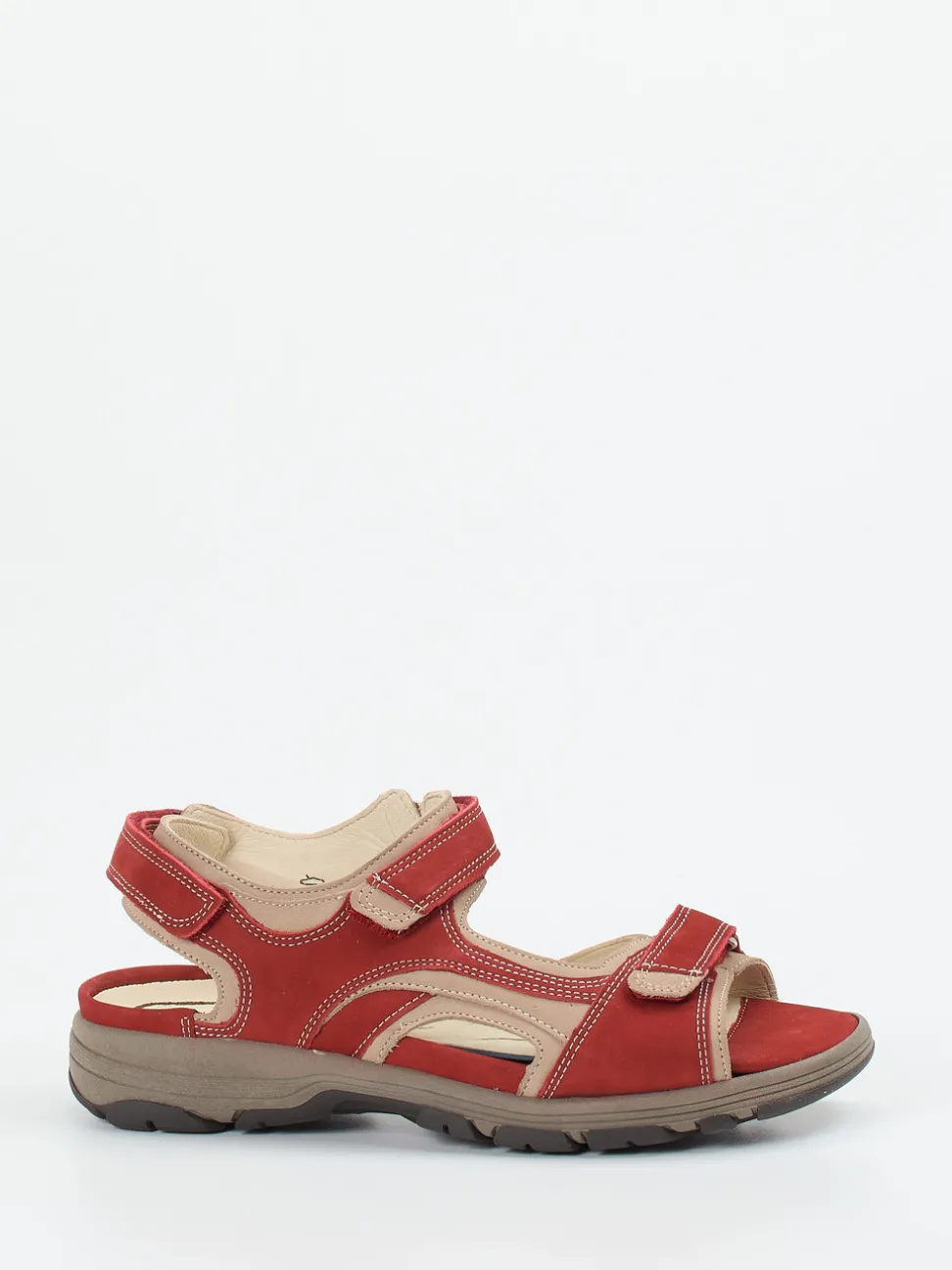 Waldläufer – Trekking-Sandalette aus Nubukleder rot