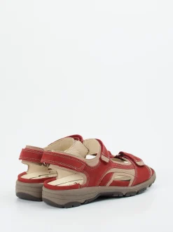 Waldläufer – Trekking-Sandalette aus Nubukleder rot