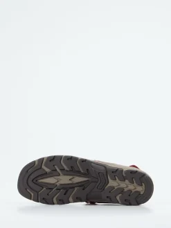 Waldläufer – Trekking-Sandalette aus Nubukleder rot