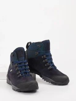 Waldläufer – Wanderschuhe aus Leder-Mesh blau
