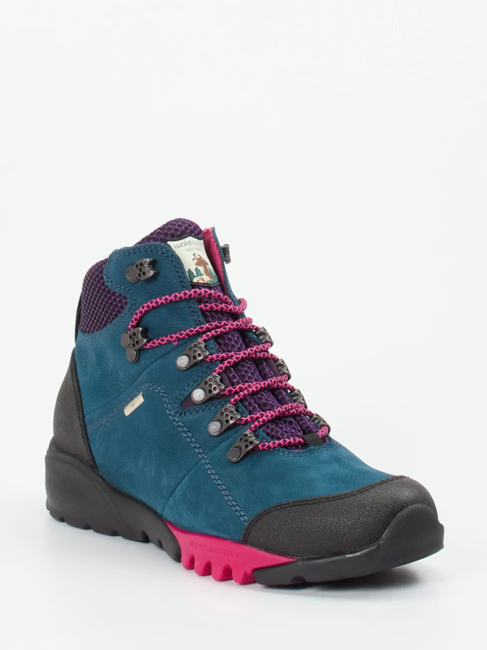 Waldläufer – Wanderschuhe aus Veloursleder Petrolblau
