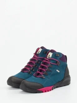 Waldläufer – Wanderschuhe aus Veloursleder Petrolblau