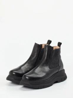 Werner – Chelsea-Stiefelette aus Lammleder Schwarz