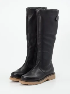 Werner – kniehohe Stiefel aus Kalbleder schwarz