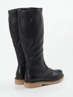 Werner – kniehohe Stiefel aus Kalbleder schwarz